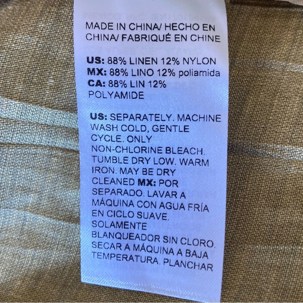 Chico's Linen Blend Open Front Belted Duster Jacket size 4 (20/22) - Picture 7 of 8